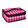Pink Harlequin Pattern Print Small Lunch Bag