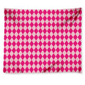 Pink Harlequin Pattern Print Tapestry