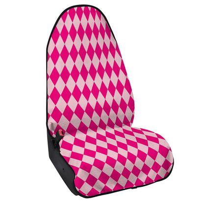 Pink Harlequin Pattern Print Waterproof Car Seat Cover
