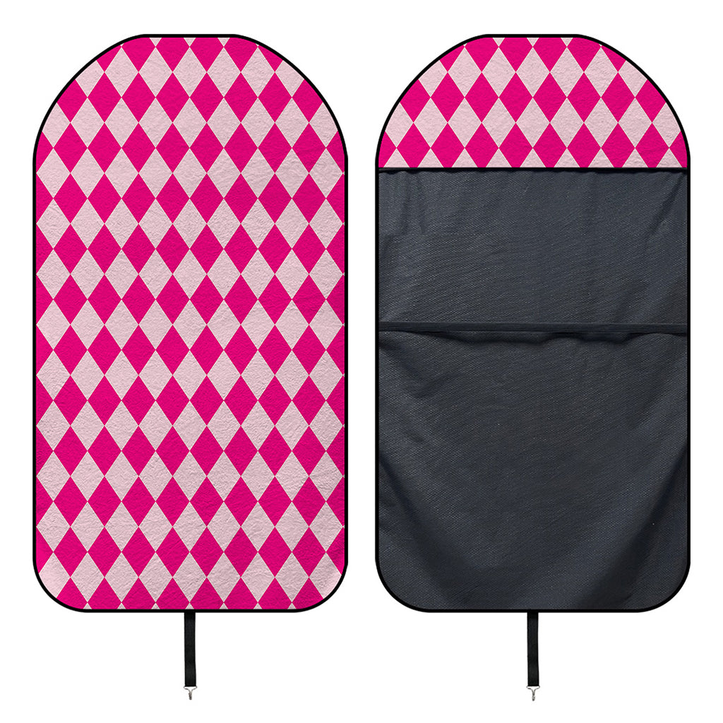 Pink Harlequin Pattern Print Waterproof Car Seat Cover