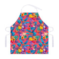 Pink Hawaiian Fruits Pattern Print Adjustable Apron