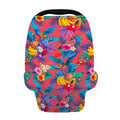 Pink Hawaiian Fruits Pattern Print Baby Seat Cover