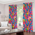 Pink Hawaiian Fruits Pattern Print Dimout Grommet Curtains