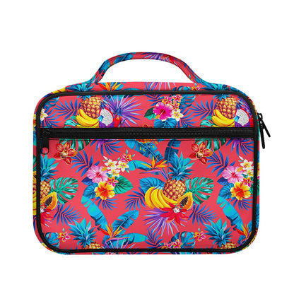 Pink Hawaiian Fruits Pattern Print Briefcase Bible Bag