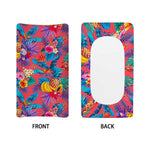 Pink Hawaiian Fruits Pattern Print Changing Pad Cover