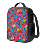 Pink Hawaiian Fruits Pattern Print Crossbody Lunch Bag