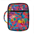 Pink Hawaiian Fruits Pattern Print Front Pocket Bible Bag