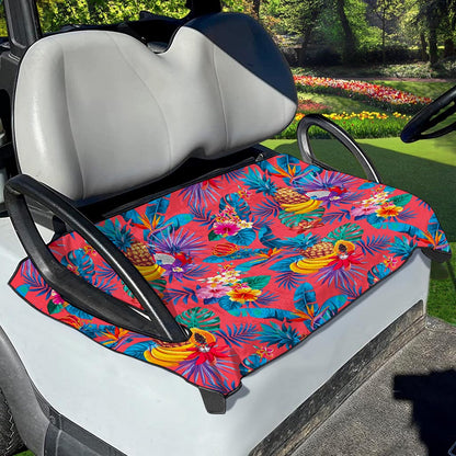 Pink Hawaiian Fruits Pattern Print Golf Cart Seat Cover