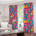 Pink Hawaiian Fruits Pattern Print Grommet Curtains