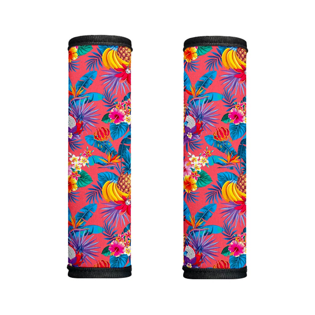 Pink Hawaiian Fruits Pattern Print Handle Covers