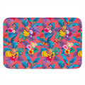 Pink Hawaiian Fruits Pattern Print Indoor Door Mat