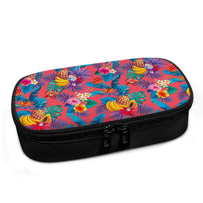 Pink Hawaiian Fruits Pattern Print Insulin Cooler Travel Case
