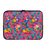 Pink Hawaiian Fruits Pattern Print Laptop Sleeve