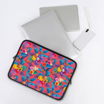 Pink Hawaiian Fruits Pattern Print Laptop Sleeve