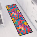 Pink Hawaiian Fruits Pattern Print Long Kitchen Mat