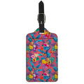Pink Hawaiian Fruits Pattern Print Luggage Tag