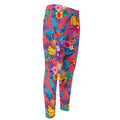 Pink Hawaiian Fruits Pattern Print Men's Compression Pants