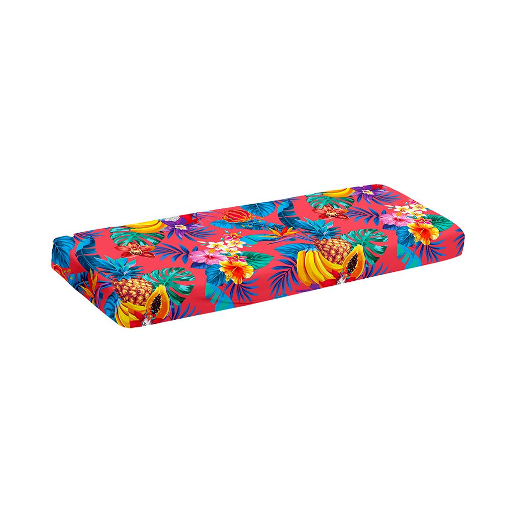 Pink Hawaiian Fruits Pattern Print Piano Keyboard Cover
