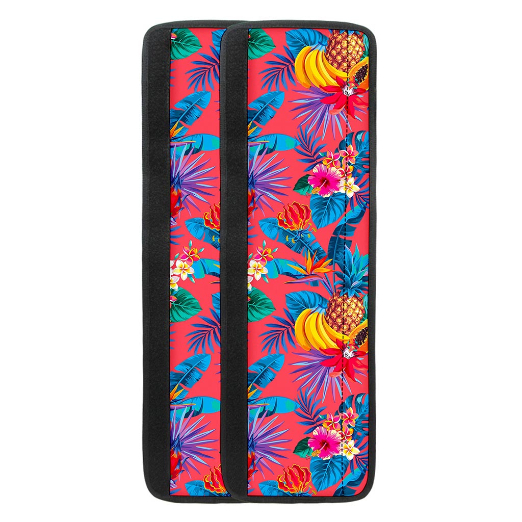 Pink Hawaiian Fruits Pattern Print Refrigerator Handle Covers