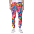 Pink Hawaiian Fruits Pattern Print Joggers