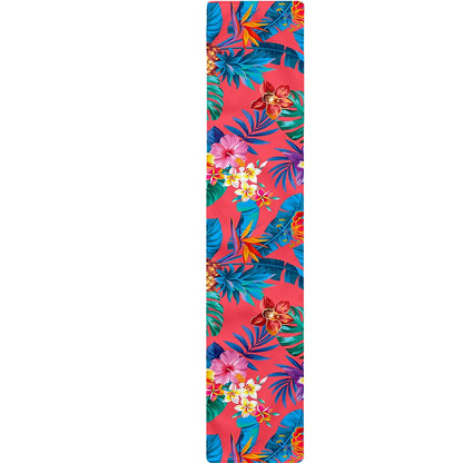 Pink Hawaiian Fruits Pattern Print Table Runner