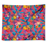 Pink Hawaiian Fruits Pattern Print Tapestry