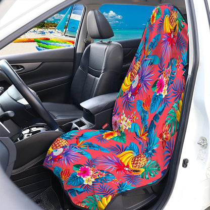 Pink Hawaiian Fruits Pattern Print Waterproof Car Seat Cover