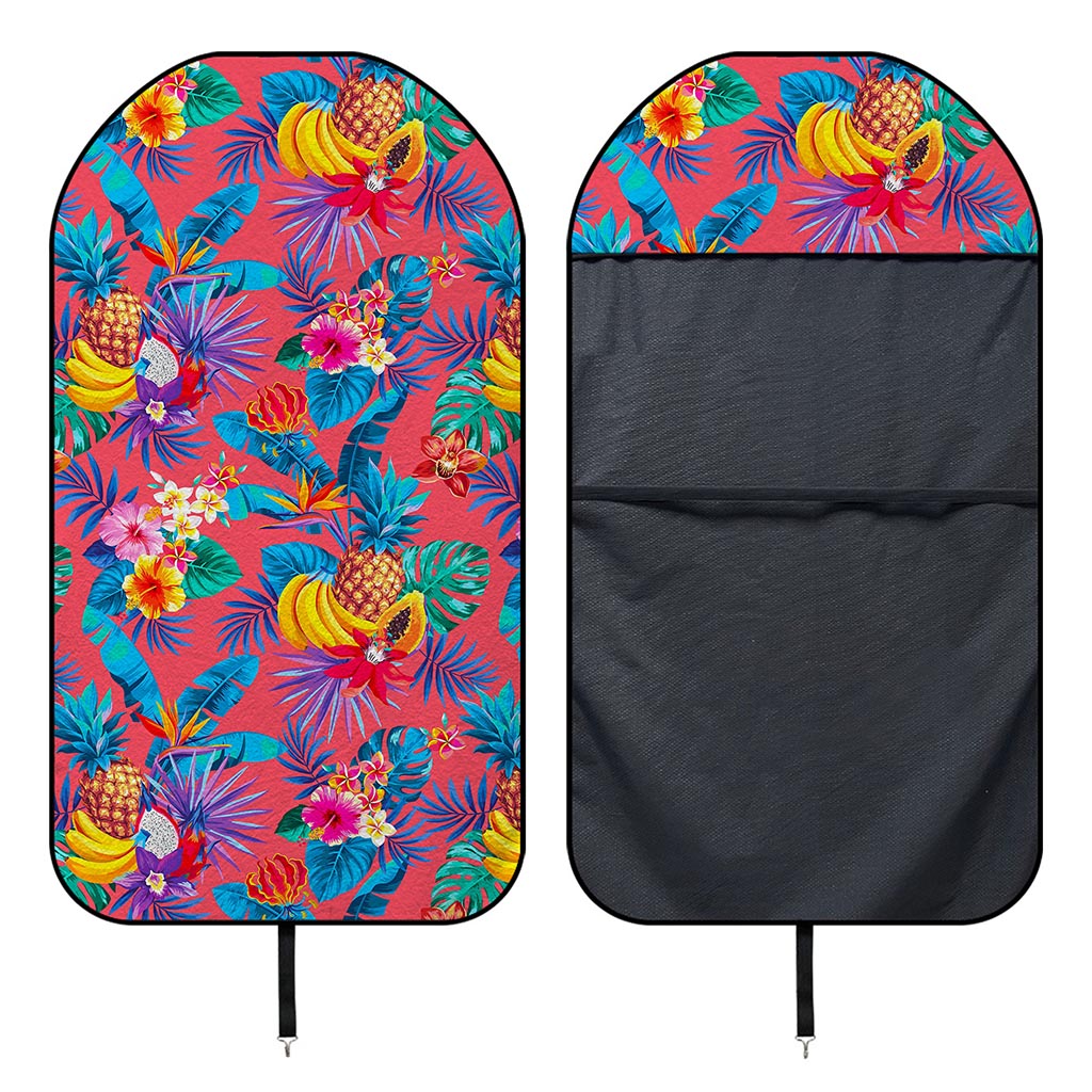 Pink Hawaiian Fruits Pattern Print Waterproof Car Seat Cover