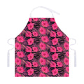 Pink Hawaiian Hibiscus Pattern Print Adjustable Apron