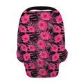 Pink Hawaiian Hibiscus Pattern Print Baby Seat Cover