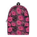 Pink Hawaiian Hibiscus Pattern Print School Backpack