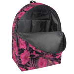 Pink Hawaiian Hibiscus Pattern Print Backpack