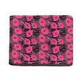 Pink Hawaiian Hibiscus Pattern Print Bifold Wallet