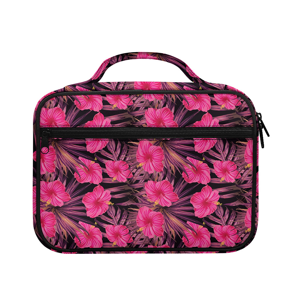 Pink Hawaiian Hibiscus Pattern Print Briefcase Bible Bag