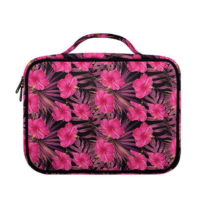 Pink Hawaiian Hibiscus Pattern Print Briefcase Bible Bag