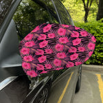 Pink Hawaiian Hibiscus Pattern Print Car Side Mirror Covers