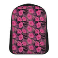 Pink Hawaiian Hibiscus Pattern Print Casual Backpack