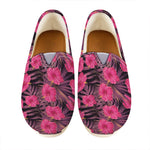 Pink Hawaiian Hibiscus Pattern Print Casual Shoes