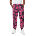 Pink Hawaiian Hibiscus Pattern Print Cotton Sweatpants