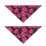 Pink Hawaiian Hibiscus Pattern Print Dog Bandana
