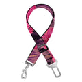 Pink Hawaiian Hibiscus Pattern Print Dog Seat Belt