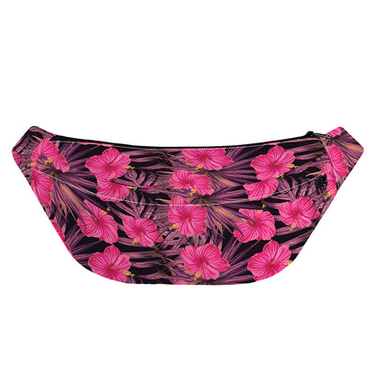 Pink Hawaiian Hibiscus Pattern Print Fanny Pack