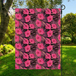 Pink Hawaiian Hibiscus Pattern Print Garden Flag