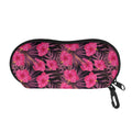 Pink Hawaiian Hibiscus Pattern Print Glasses Case
