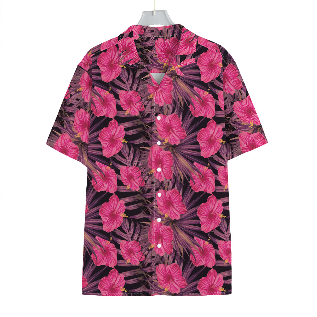 Pink Hawaiian Hibiscus Pattern Print Hawaiian Shirt