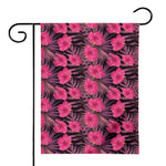 Pink Hawaiian Hibiscus Pattern Print House Flag