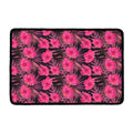Pink Hawaiian Hibiscus Pattern Print Kitchen Mat