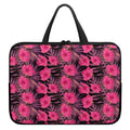 Pink Hawaiian Hibiscus Pattern Print Laptop Sleeve With Handle