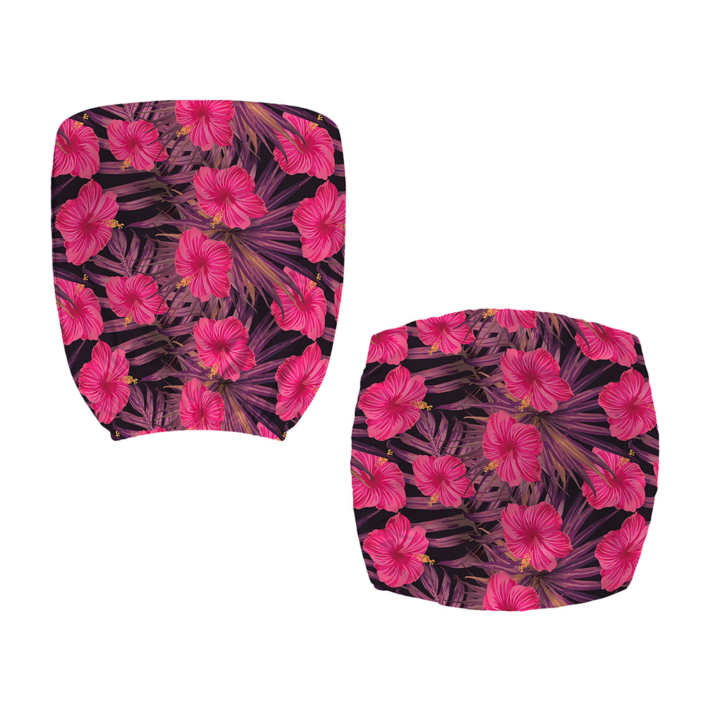 Pink Hawaiian Hibiscus Pattern Print Office Chair Cover