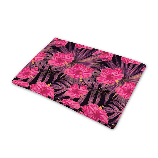 Pink Hawaiian Hibiscus Pattern Print Pet Cooling Mat Cover